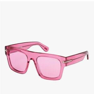 Tom Ford FAUSTO FT 0711 Pink Geometric Sunglasses
